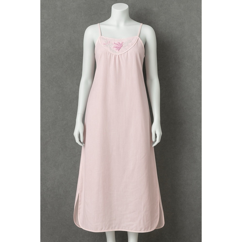 Diane von Furstenberg Pink Nightgown Slip‎ Dress Women's XS Embroidered Vintage